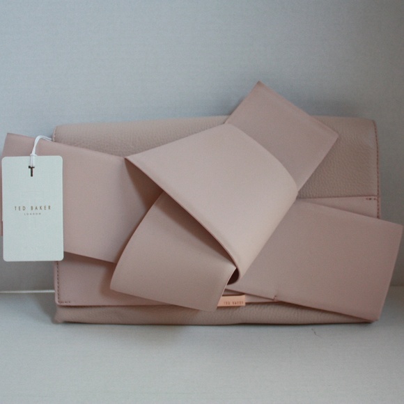 ted baker pink bow clutch bag